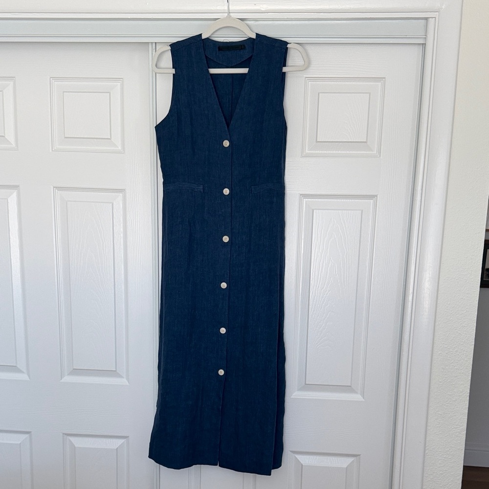 Jenni Kayne Callan Linen Dress in Chambray